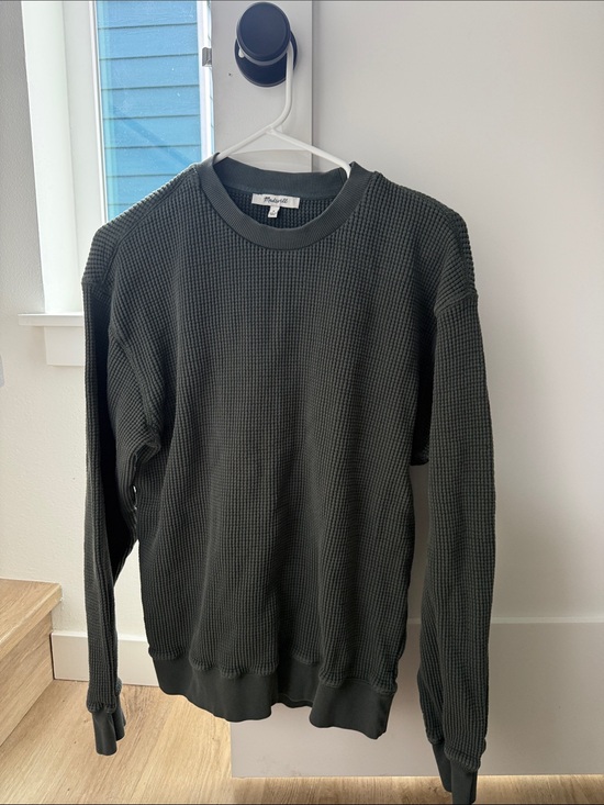 Madewell Other - Madewell Men's Crewneck Waffle Knit Sweater in Olive Green